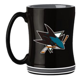San Jose Sharks Coffee Mug 14oz Sculpted Relief Team Color