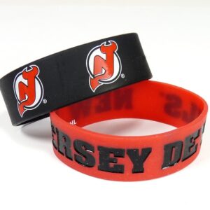 New Jersey Devils Bracelets - 2 Pack Wide