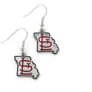 St. Louis Cardinals Earrings State Design