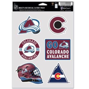 Colorado Avalanche Decal Multi Use Fan 6 Pack