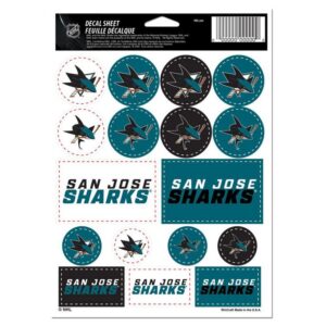 San Jose Sharks Decal Sheet 5x7 Vinyl