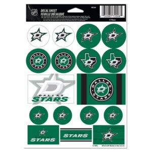 Dallas Stars Decal Sheet 5x7 Vinyl
