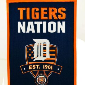 Detroit Tigers Banner 14x22 Wool Nations
