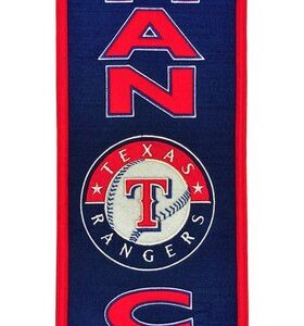 Texas Rangers Banner 8x32 Wool Man Cave