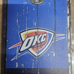 Oklahoma City Thunder Sign Wood 5x11 Bottle Opener Alternate