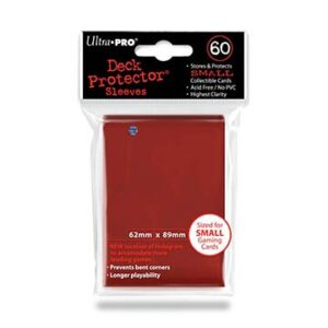 Deck Protectors - Small Size - Red (One Pack of 60)