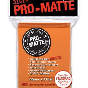 Deck Protectors - Pro-Matte - Orange (One Pack of 50)