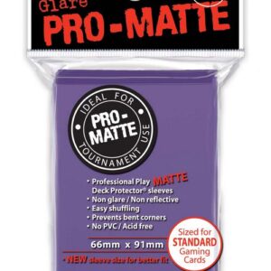 Deck Protectors, Pro-Matte - Purple (One Pack of 50)