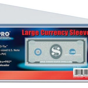 Ultra Pro Large Currency Sleeve - (100 per pack)