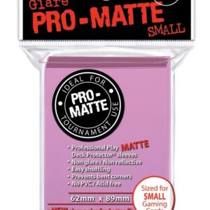 Deck Protectors - Pro Matte - Small Size - Pink (One Pack of 60)