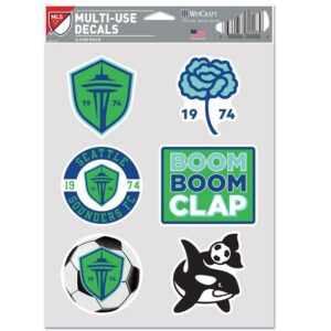 Seattle Sounders FC Decal Multi Use Fan 6 Pack