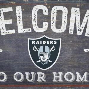 Las Vegas Raiders Sign Wood 6x12 Welcome To Our Home Design