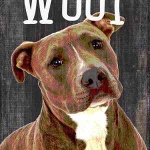 Pet Sign Wood You Had Me At Woof Pit Bull 5"x10"