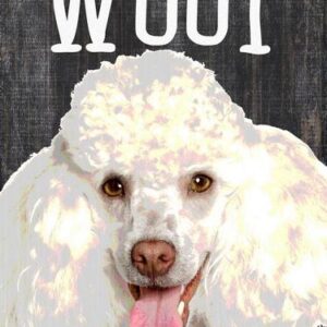 Pet Sign Wood You Had Me At Woof Poodle 5"x10"