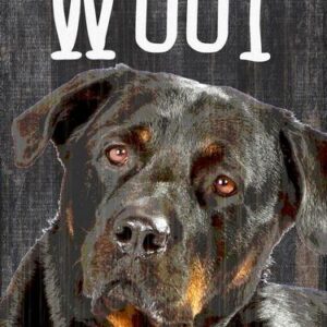Pet Sign Wood You Had Me At Woof Rottweiler 5"x10"