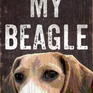 Pet Sign Wood I Love My Beagle 5"x10"