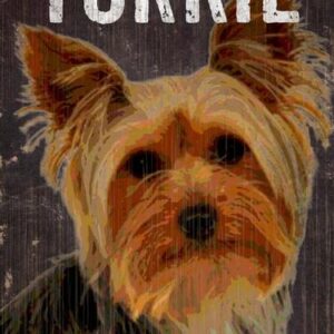 Pet Sign Wood I Love My Yorkie 5"x10"