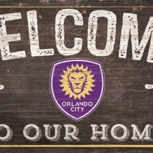 Orlando City SC Sign Wood 6x12 Welcome To Our Home Design
