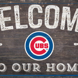 Chicago Cubs Sign Wood 6x12 Welcome To Our Home Design