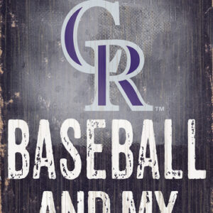 Colorado Rockies Sign Wood 6x12 Baseball and Dog Design