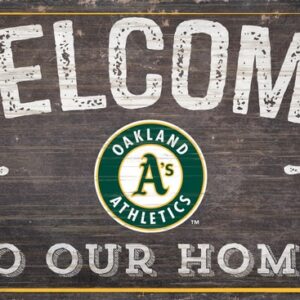 Oakland Athletics Sign Wood 6x12 Welcome To Our Home Design