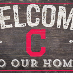 Cleveland Indians Sign Wood 6x12 Welcome To Our Home Design