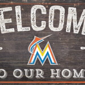 Miami Marlins Sign Wood 6x12 Welcome To Our Home Design