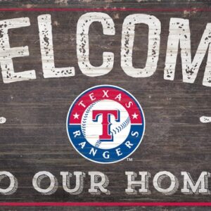 Texas Rangers Sign Wood 6x12 Welcome To Our Home Design