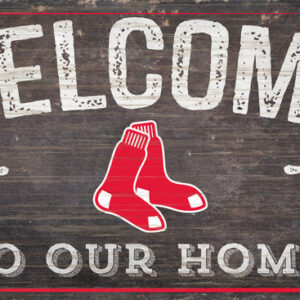 Boston Red Sox Sign Wood 6x12 Welcome To Our Home Design