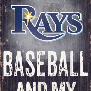 Tampa Bay Rays Sign Wood 6x12 Baseball and Dog Design