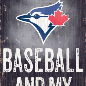 Toronto Blue Jays Sign Wood 6x12 Baseball and Dog Design