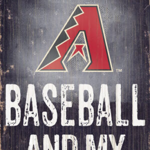 Arizona Diamondbacks Sign Wood 6x12 Baseball and Dog Design