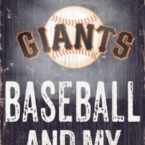 San Francisco Giants Sign Wood 6x12 Baseball and Dog Design