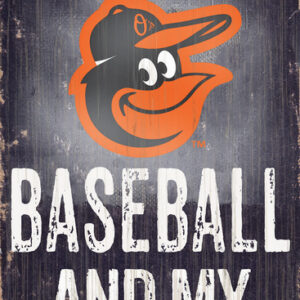 Baltimore Orioles Sign Wood 6x12 Baseball and Dog Design