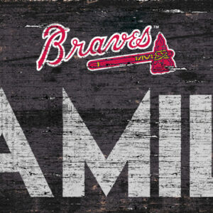 Atlanta Braves Sign Wood 12x6 Family Design