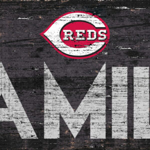 Cincinnati Reds Sign Wood 12x6 Family Design