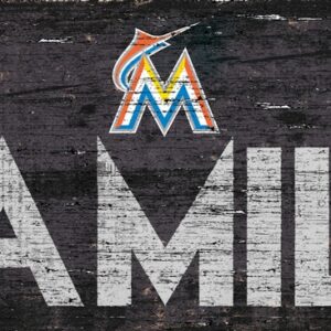 Miami Marlins Sign Wood 12x6 Family Design