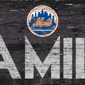 New York Mets Sign Wood 12x6 Family Design
