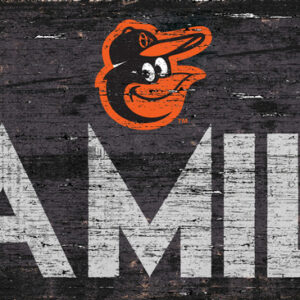 Baltimore Orioles Sign Wood 12x6 Family Design