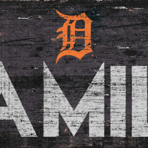 Detroit Tigers Sign Wood 12x6 Family Design