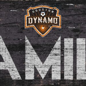 Houston Dynamo Sign Wood 12x6 Family Design