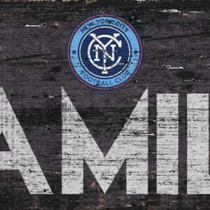 New York City FC Sign Wood 12x6 Family Design