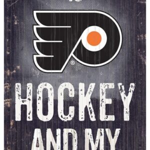 Philadelphia Flyers Sign Wood 6x12 Hockey and Dog Design