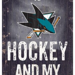 San Jose Sharks Sign Wood 6x12 Hockey and Dog Design