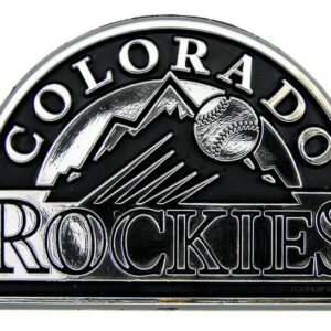 Colorado Rockies Auto Emblem Silver Chrome