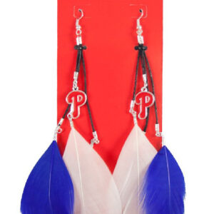 Philadelphia Phillies Team Color Feather Earrings CO