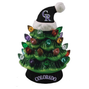 Colorado Rockies Christmas Tree 4 Inch LED Tabletop