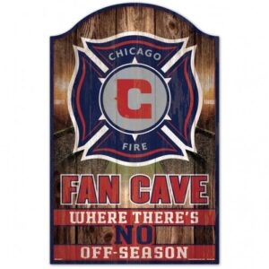 Chicago Fire Sign 11x17 Wood Fan Cave Design