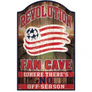 New England Revolution Sign 11x17 Wood Fan Cave Design