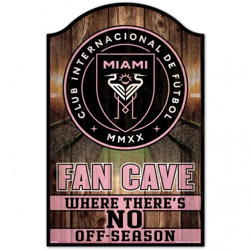 Inter Miami CF Sign 11x17 Wood Fan Cave Design